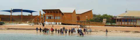 Beach front of Monkey Mia