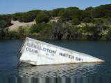 Water ski ramp in Greenough River