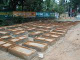 Concrete blocks with water