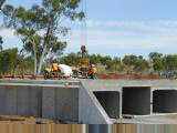 Road construction replacing creek crossings