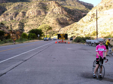 Bicycles on the road, next 61 miles