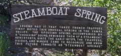 Sign describing original spring