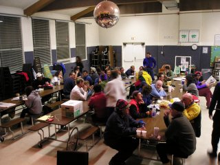 dinner under the disco ball